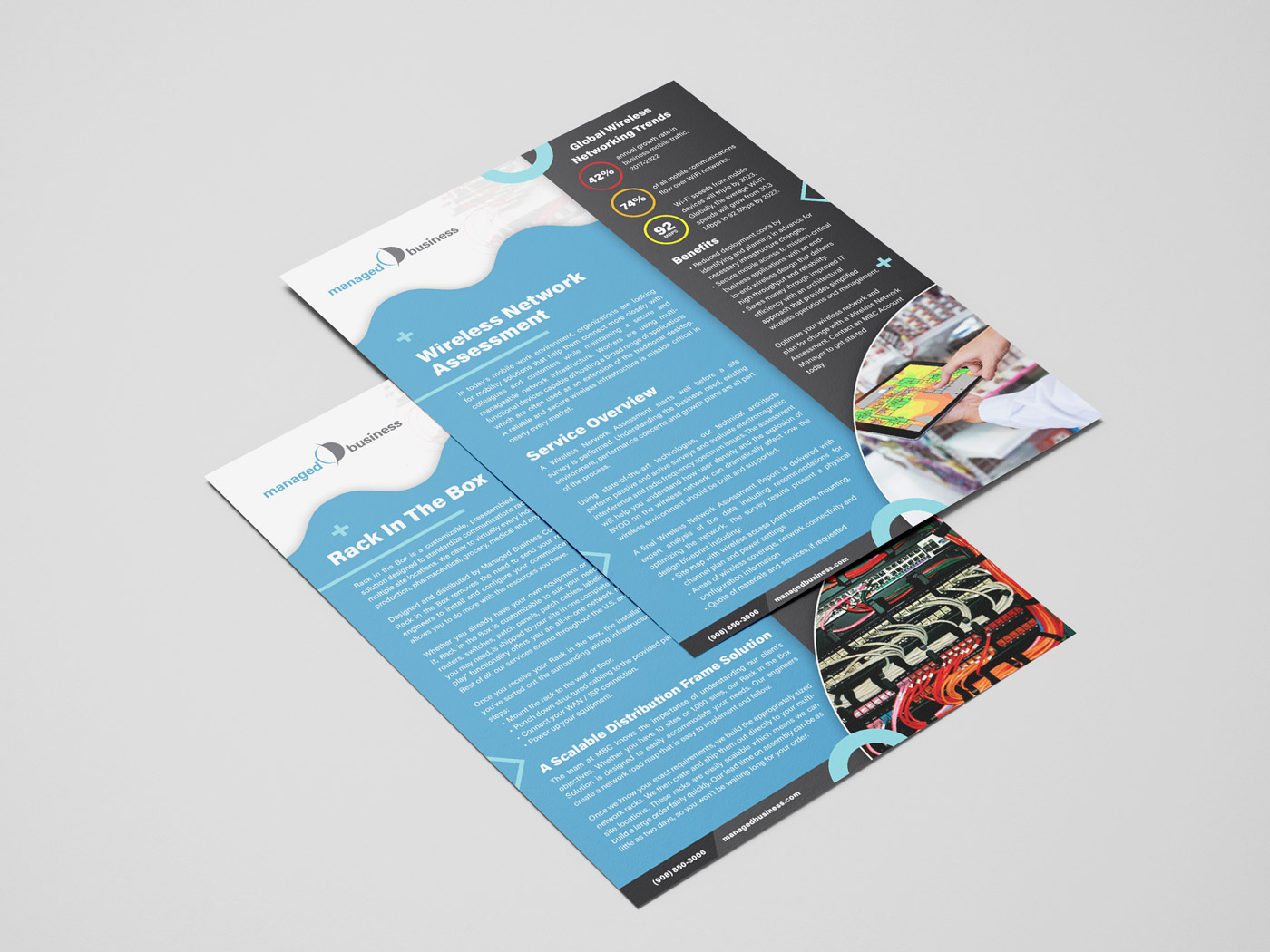 Managed Business Communications graphic design