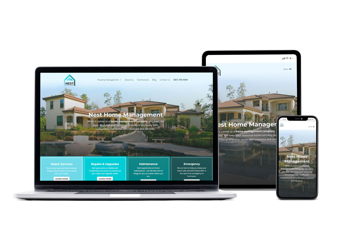 responsive property management web design